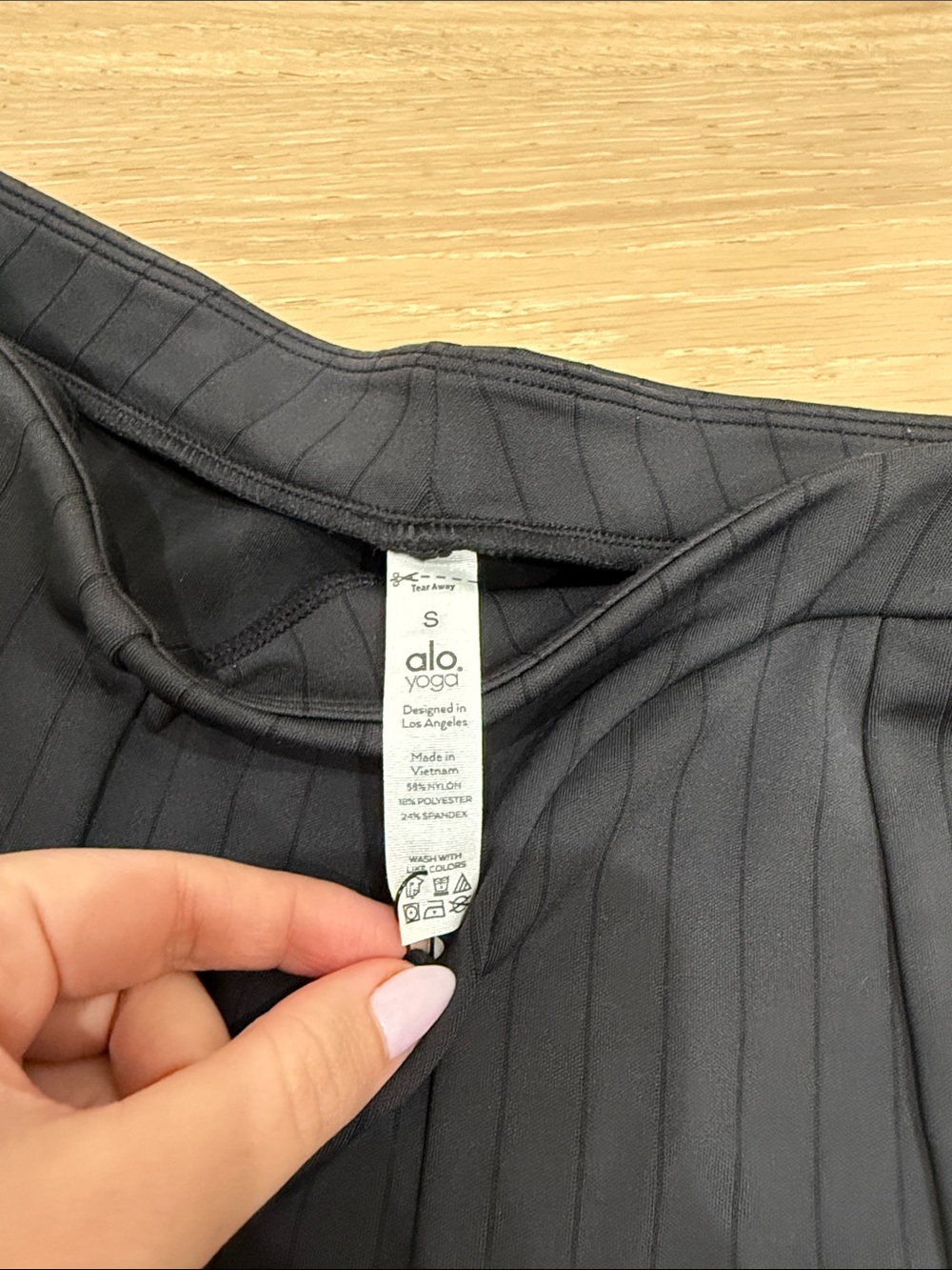 ALO brand new authentic high waist pinstripe zip it flare legging - Picture 3 of 3